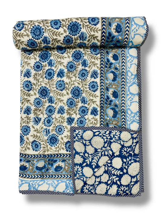 Ruhani Raag – Premium Handblock Printed King Size Dohar