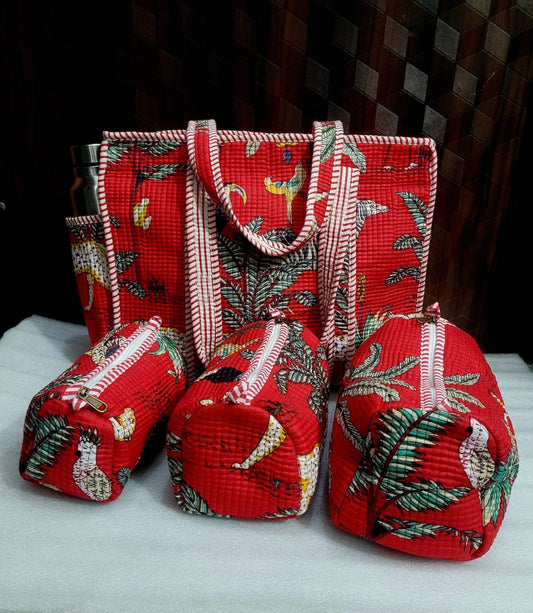 Kesarjun - Quilted Tote Bag Set