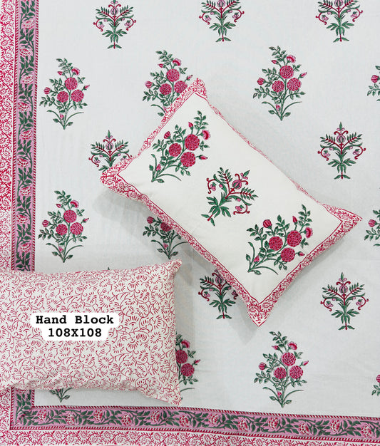 Royal Amber Handblock Printed Bedsheet