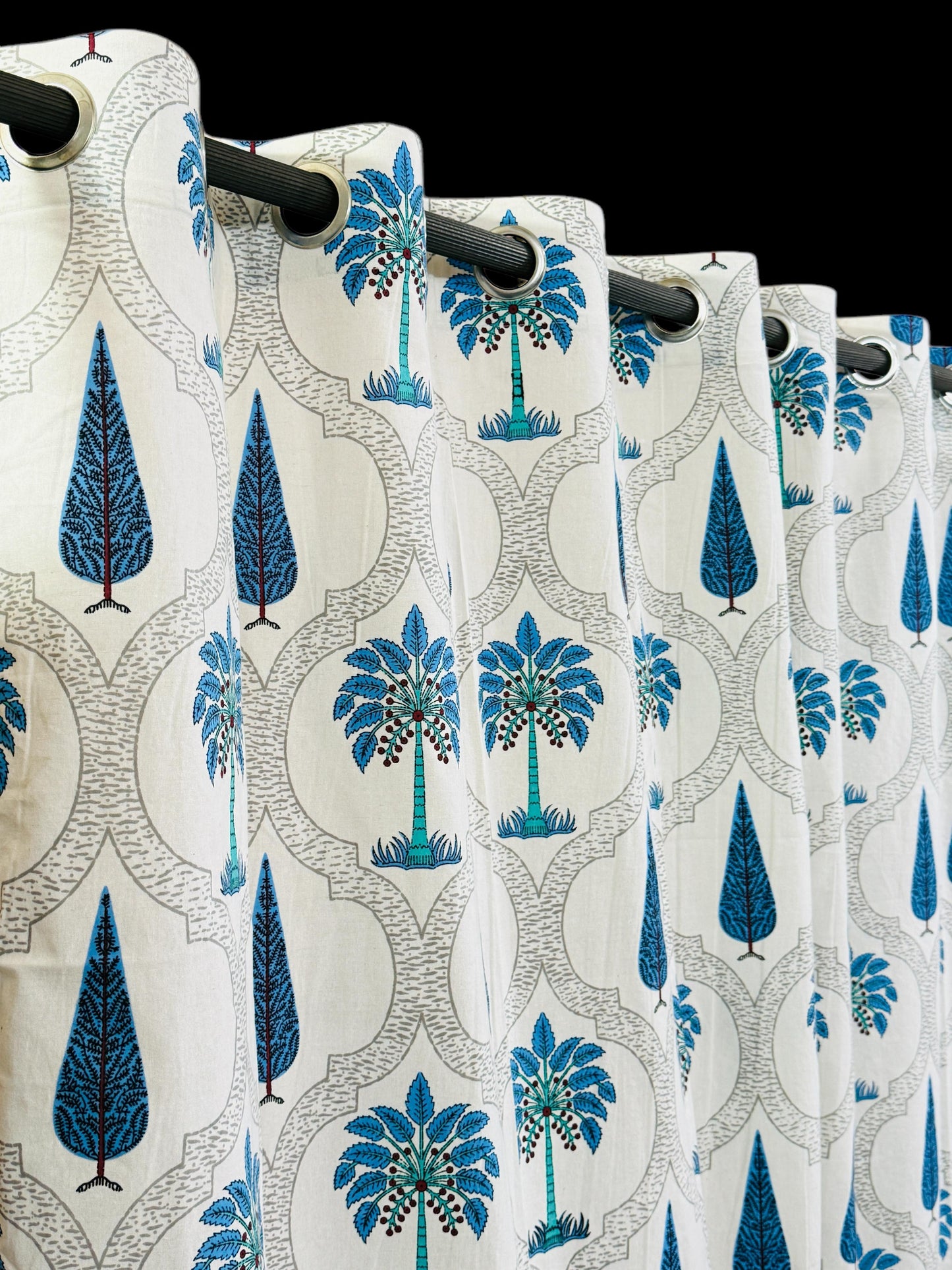 Jhalmahal – Handblock Printed Cotton Curtain Set