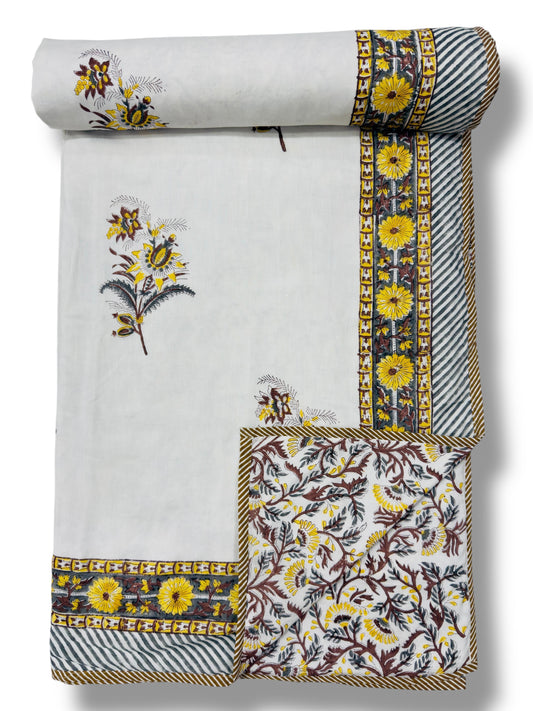 Baghicha Dohar - Premium Handblock Printed King Size Dohar