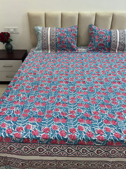 Bloom flower Double Bedsheet 90x108