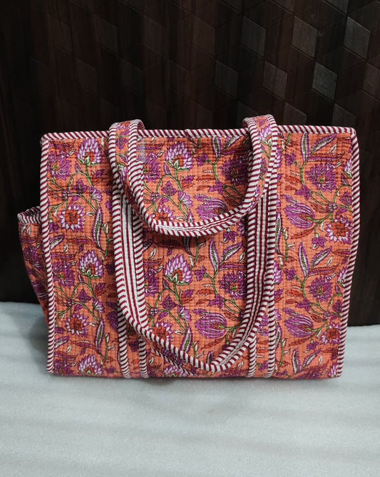 BlockTote – Handblock Printed Quilted Tote Bag