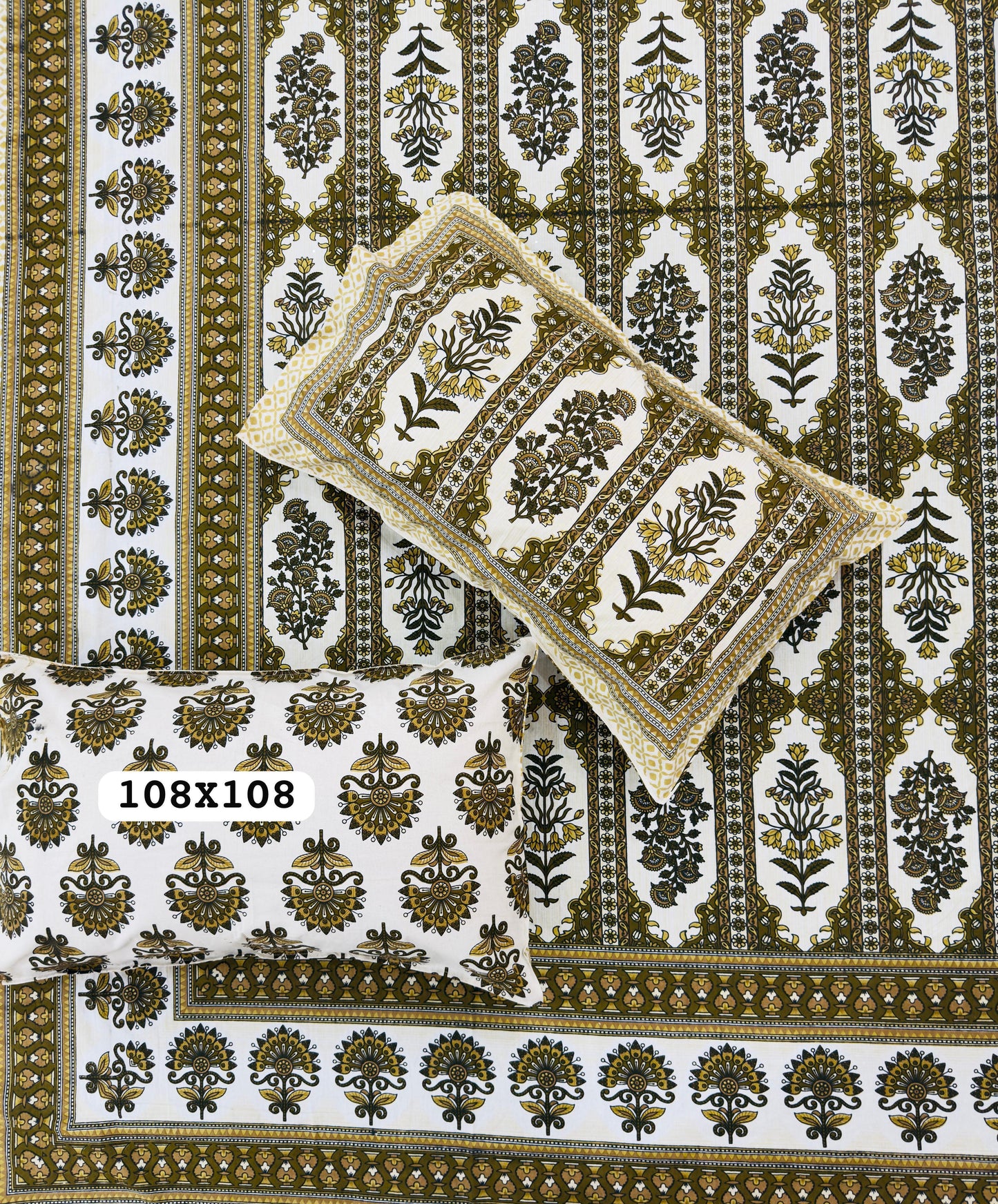 Dusky Rose Handblock Printed Bedsheet