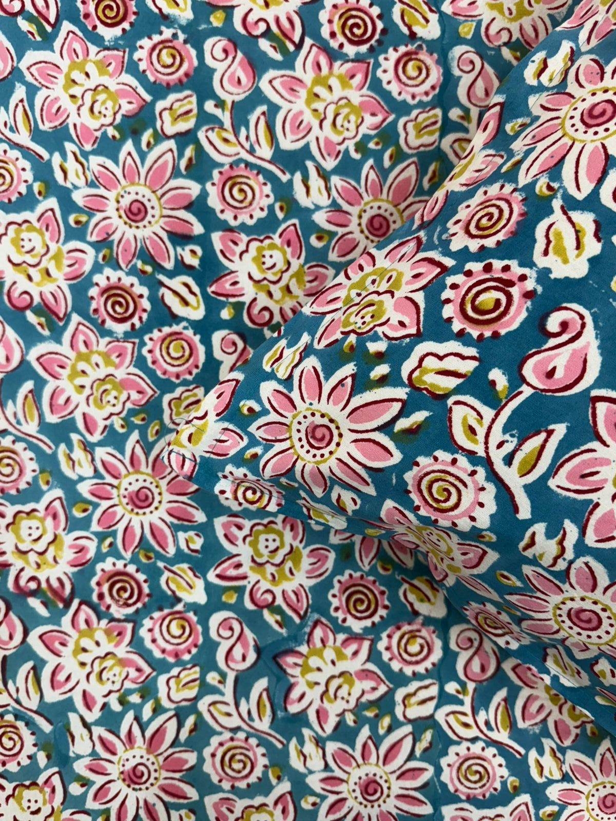 Blue Bush  Double Bedsheet 90x108