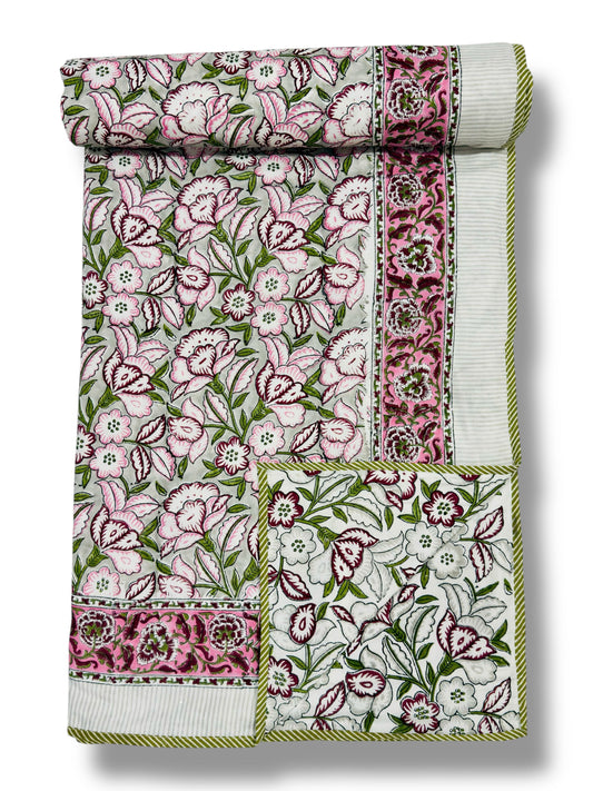 Makmalibagh Dohar - Premium Handblock Printed King Size Dohar