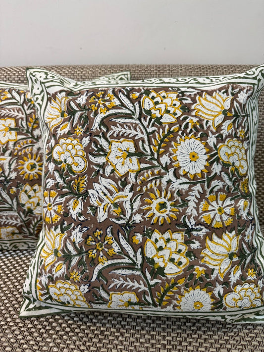 Kaarigar Cushions – Handblock Printed Cushion Cover Set