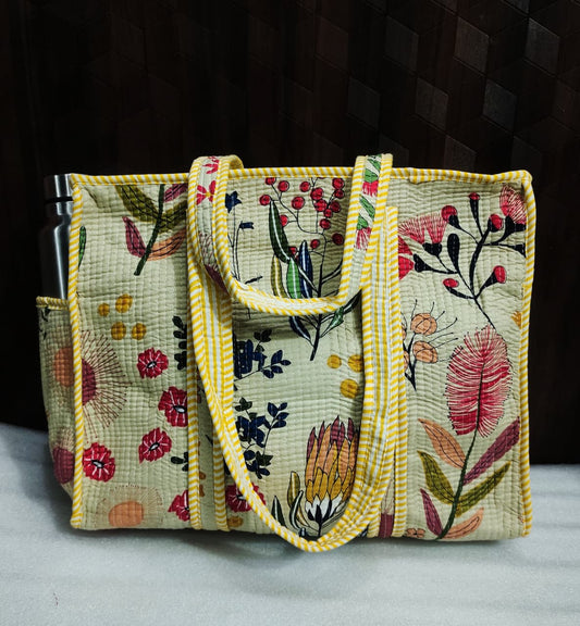 Chhap Carry – Handblock Printed Quilted Tote Bag