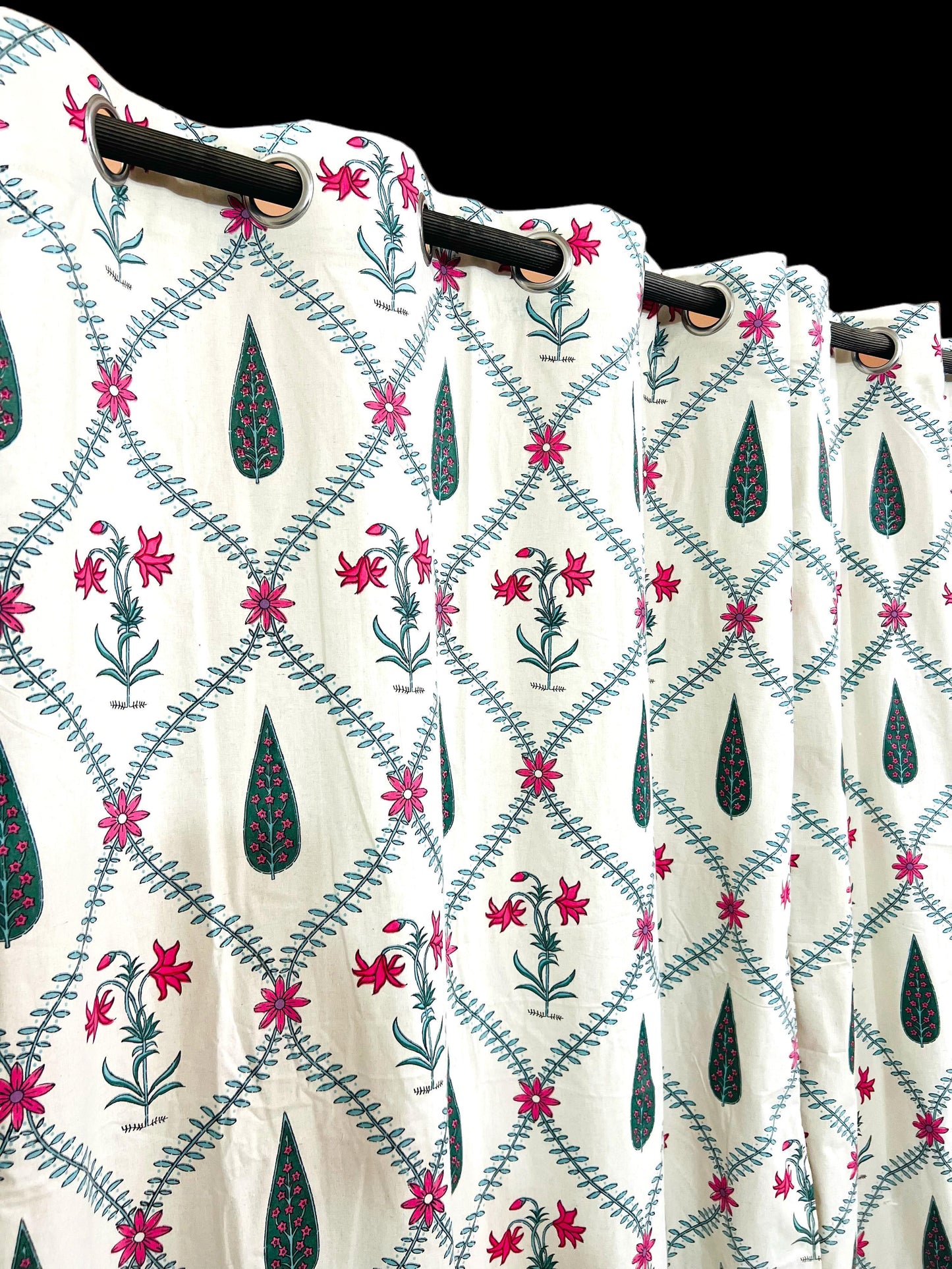 Pankh Prints – Handblock Printed Cotton Curtain Set