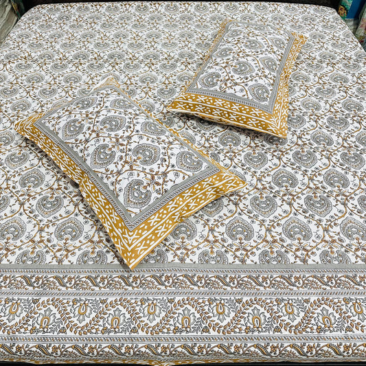 Mystic Sky Handblock Printed Bedsheet