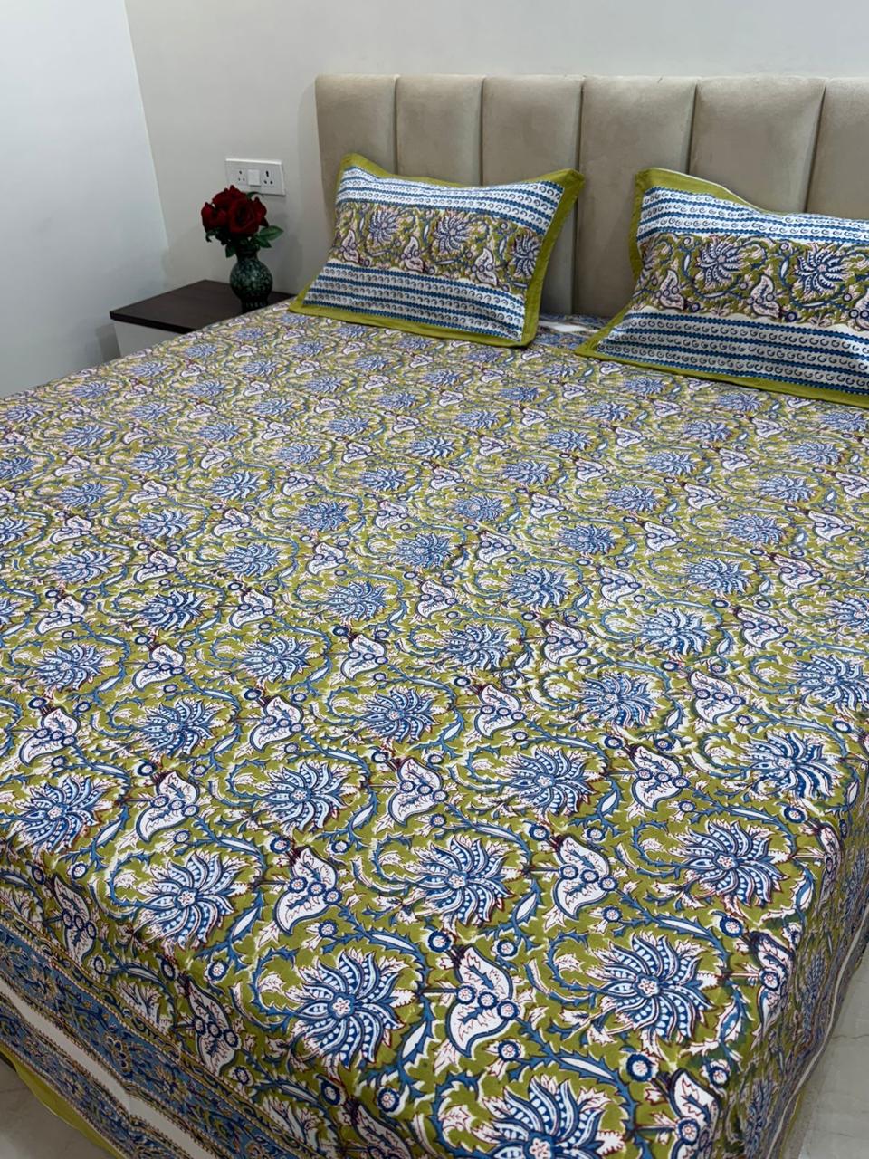 Green Harmony Double Bedsheet 90x108