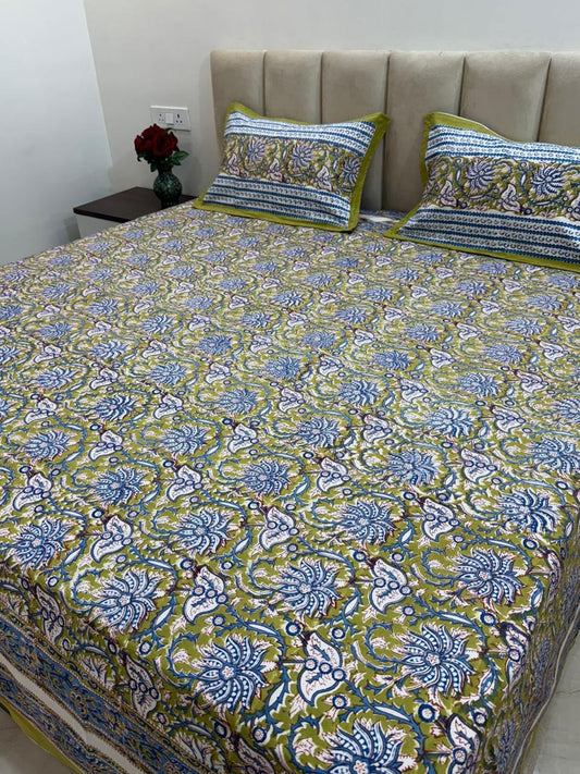 Green Harmony Double Bedsheet 90x108