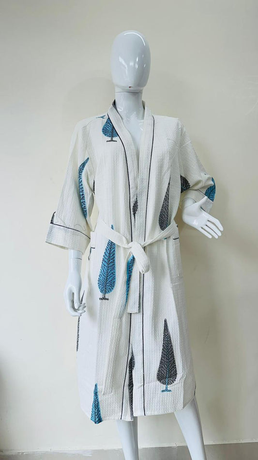 NiravVastra – Handblock Printed Unisex Bathrobe